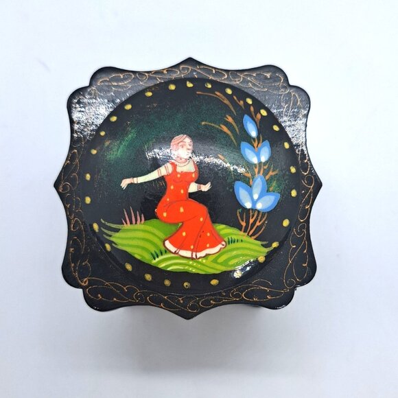 Handmade Other - Handpainted Russian Trinket Box 2" square